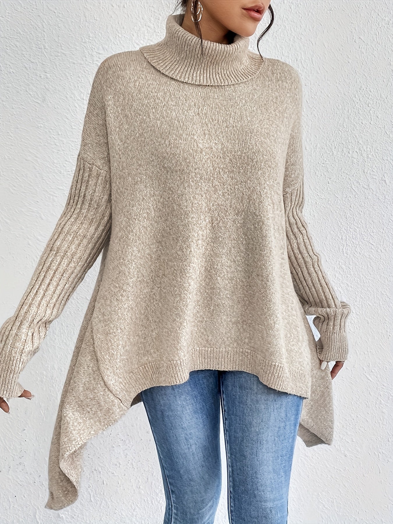 Eliza - Oversizowy sweter z golfem