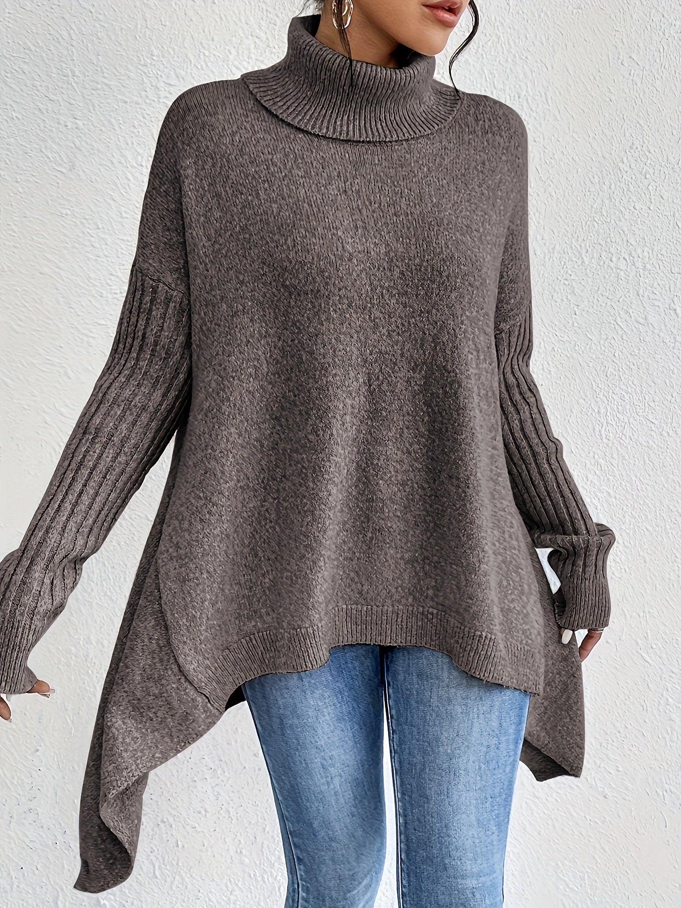 Eliza - Oversizowy sweter z golfem