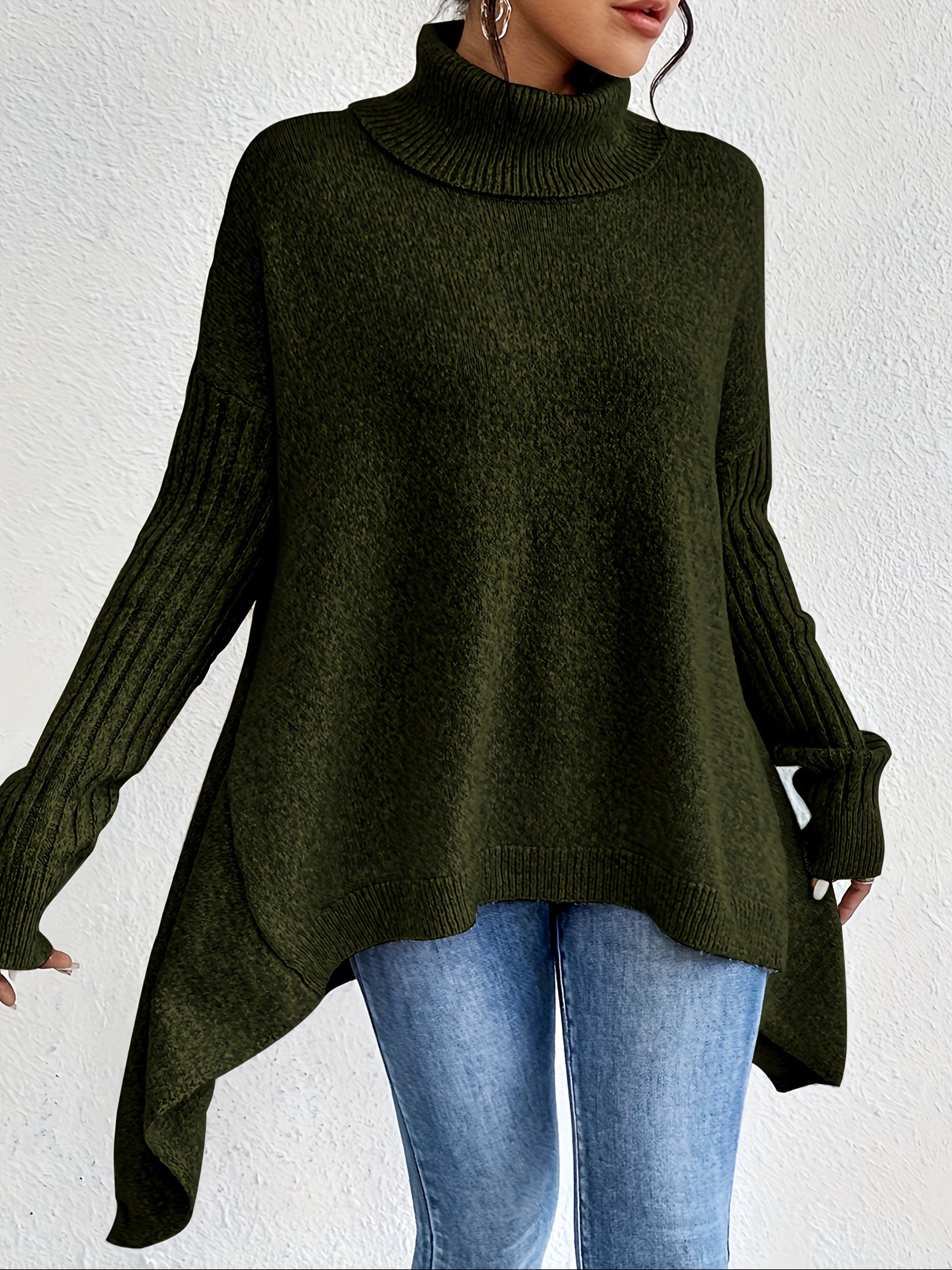Eliza - Oversizowy sweter z golfem