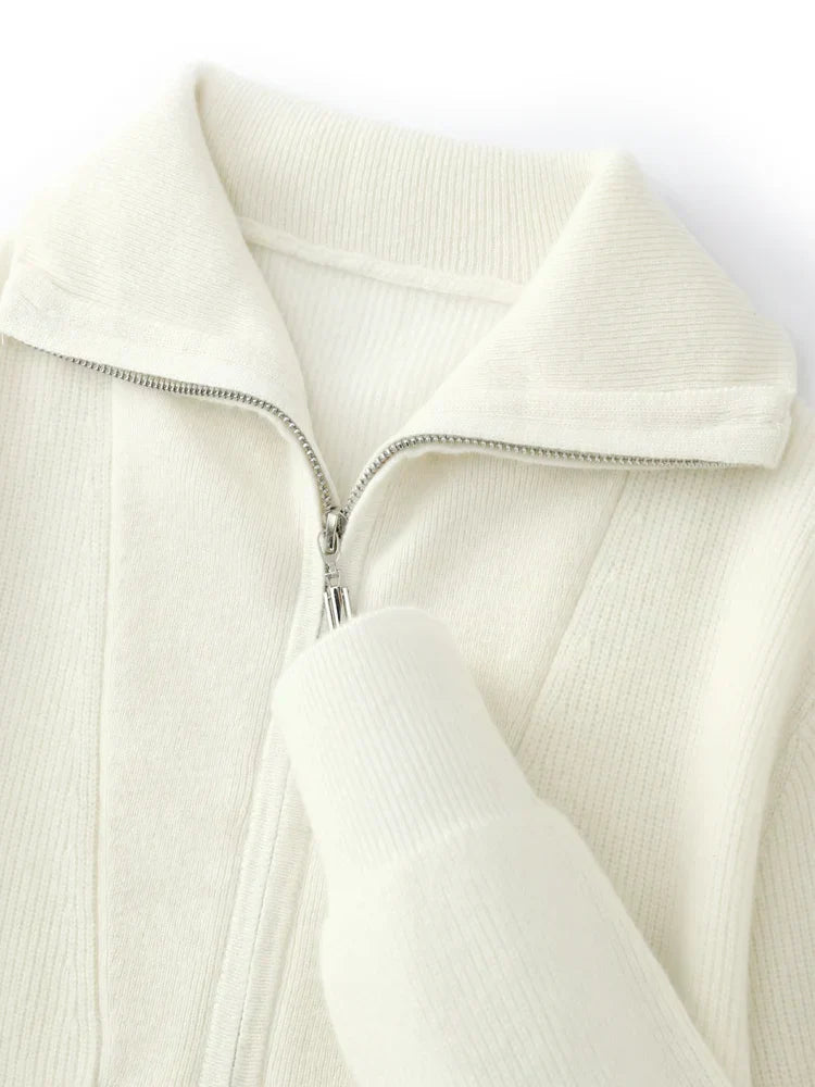 Hansen Zip Standard – kaszmirowy sweter z półzamkiem od Hansen & Weber