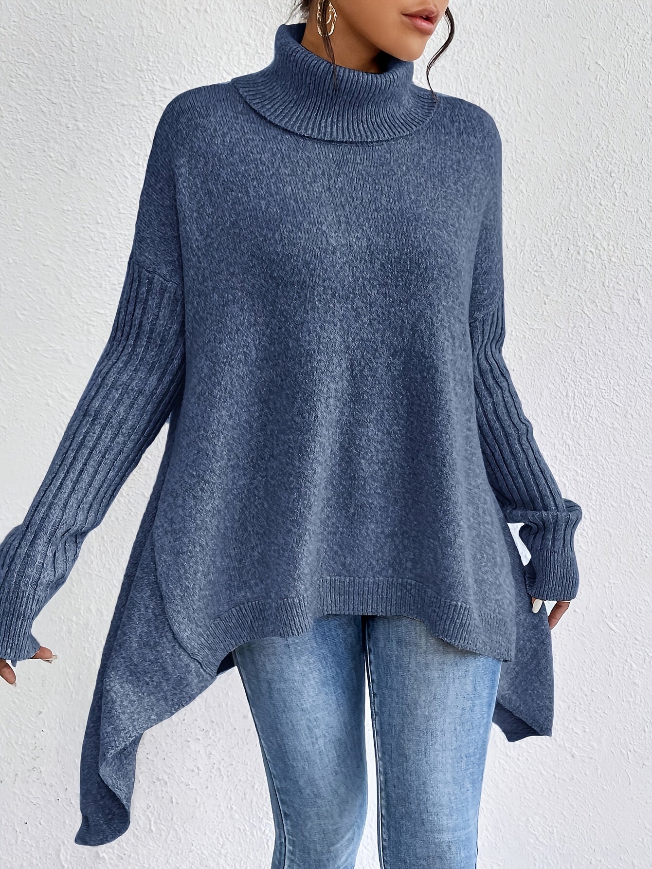 Eliza - Oversizowy sweter z golfem