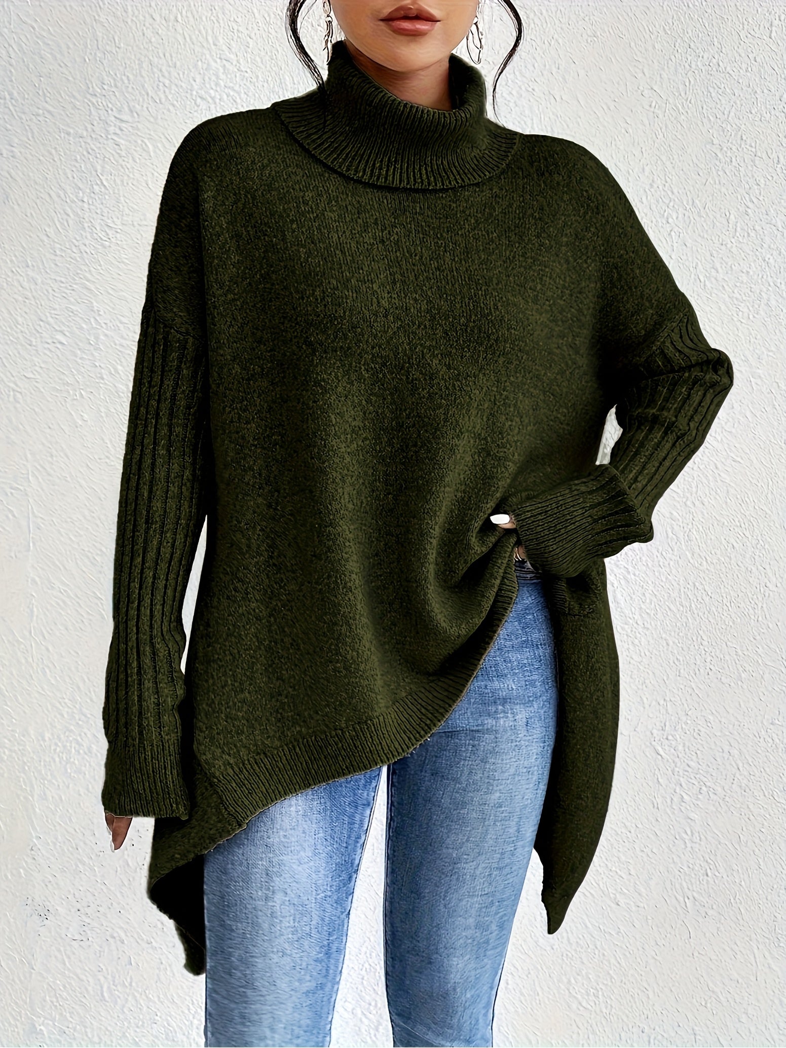Eliza - Oversizowy sweter z golfem