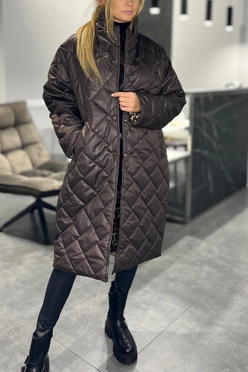 Monika – Stylowy płaszcz z panterką