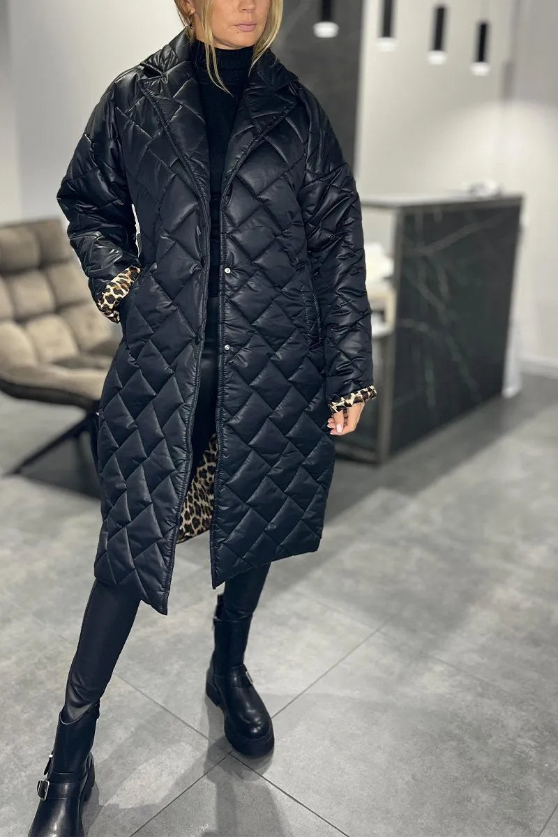 Monika – Stylowy płaszcz z panterką