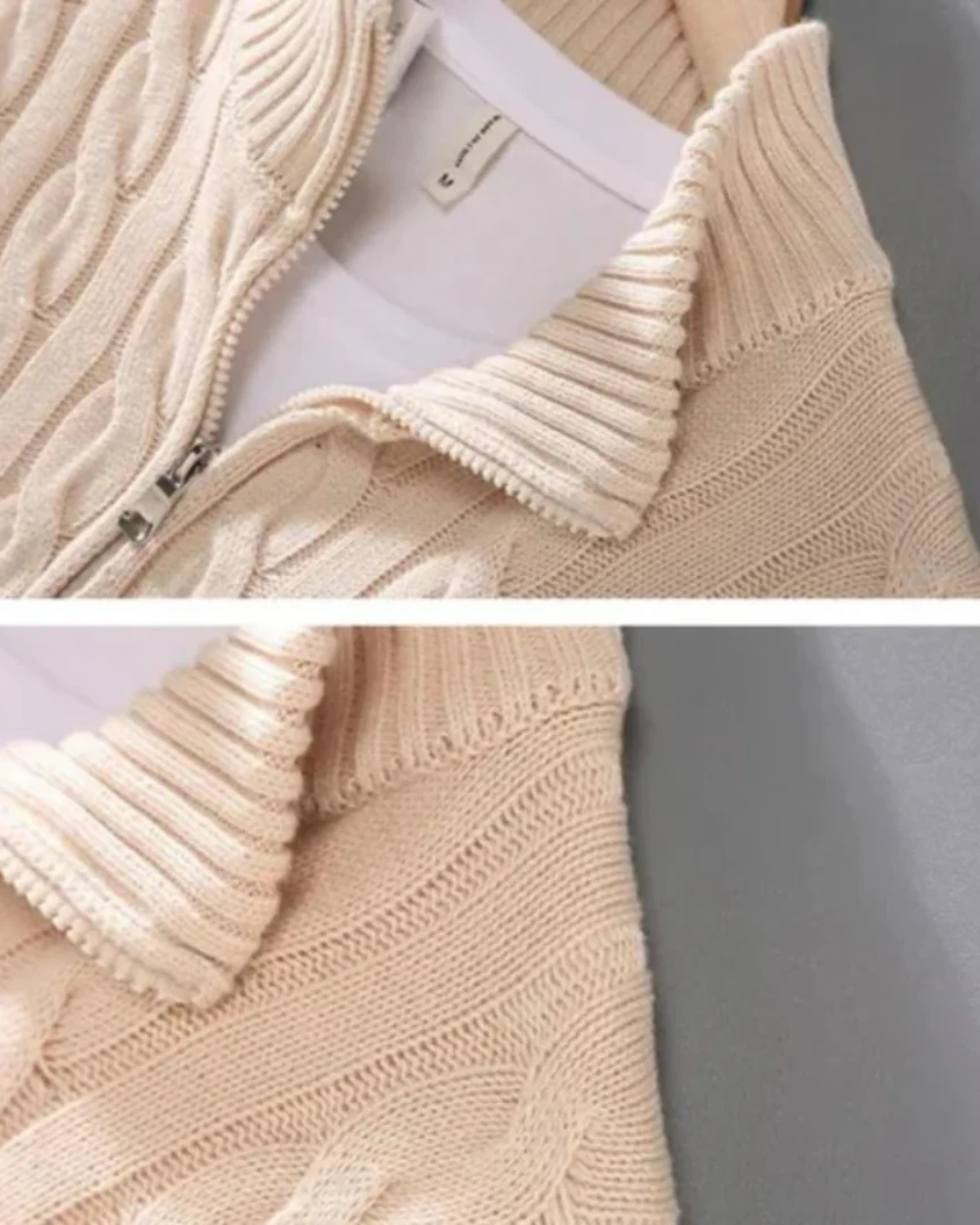 Pietro – Męski sweter z półzamkiem