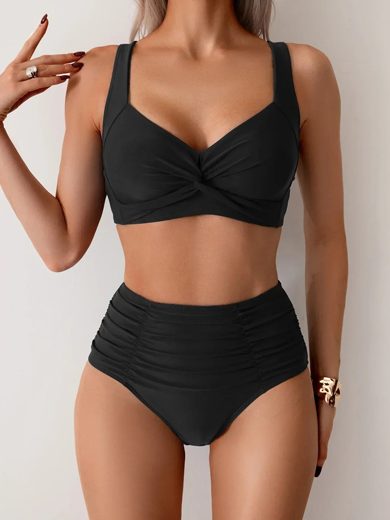 FRYDERYKA | Falbaniasty bikini bandeau